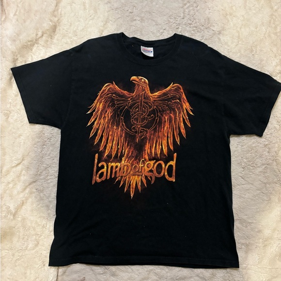 fan gear LAMB OF GOD unisex black graphic T-SHIRT size L - Picture 4 of 4